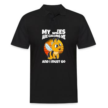 My Bees Are Calling Me And I Must Go - Men's Polo Shirt - black - Front - Kai (181cm)