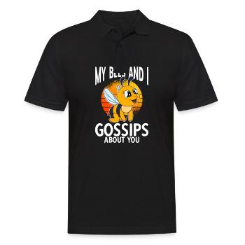 My Bees And I Gossips About You - Men's Polo Shirt - black - Front - Kai (181cm)