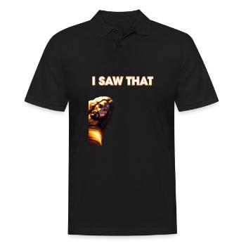Funny God Christian Quote I Jesus Meme I Saw That - Men's Polo Shirt - black - Front - Kai (181cm)