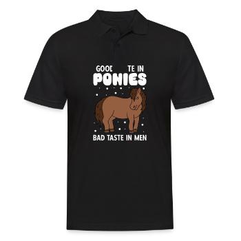 Good Taste In Ponies Bath Taste In Men - Men's Polo Shirt - black - Front - Kai (181cm)