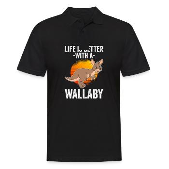 Wallaby mieux que la thérapie - Polo Homme - noir - Devant - Kai (181cm)