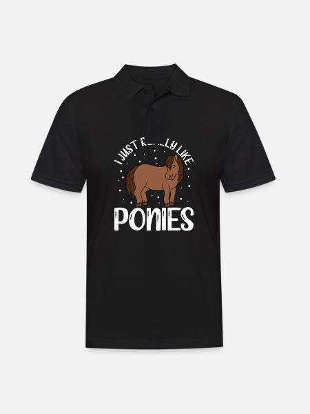 I Just Really Like Ponies - Men's Polo Shirt - black