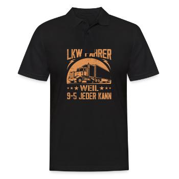 LKW Fahrer Geschenk Brummi Vater Jubiläum - Männer Poloshirt - Schwarz - Vorne - Kai (181cm)