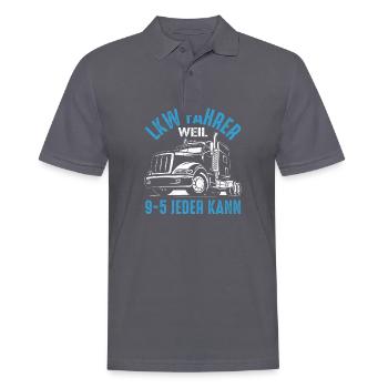 LKW Fahrer Geschenk Brummi Vater Jubiläum - Männer Poloshirt - Anthrazit - Vorne - Nico (186cm)