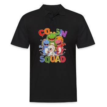 Funny COUSIN SQUAD Grandma Vacation Dino Grandpa - Men's Polo Shirt - black - Front - Kai (181cm)