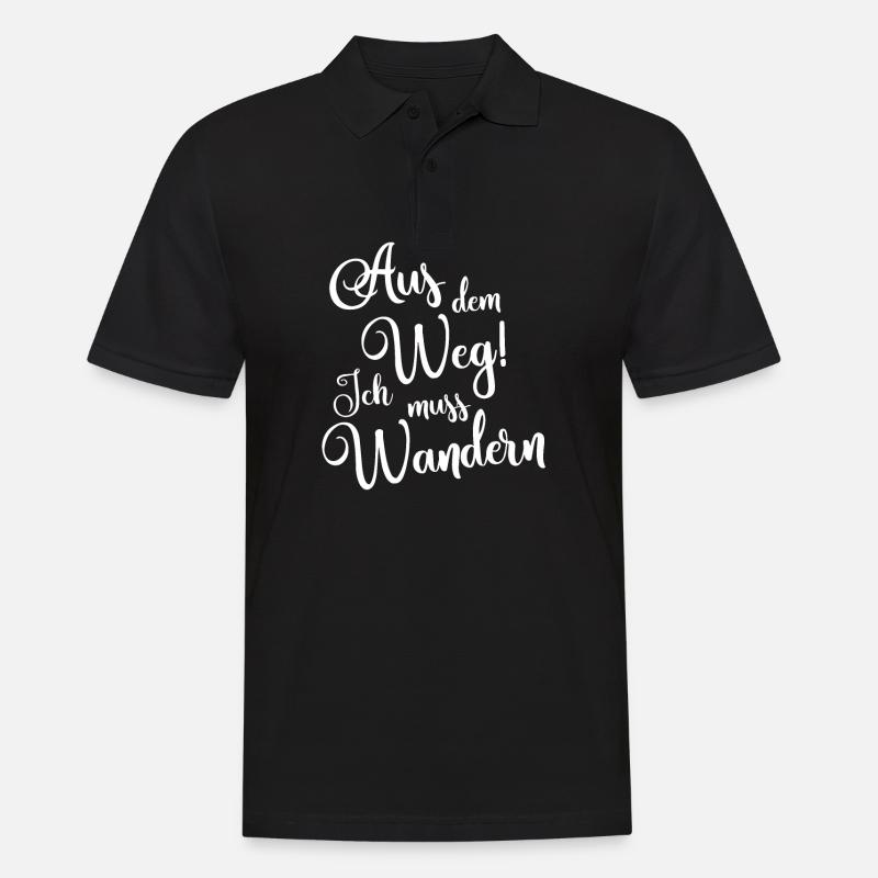 Ich muss wandern - Männer Poloshirt - Schwarz