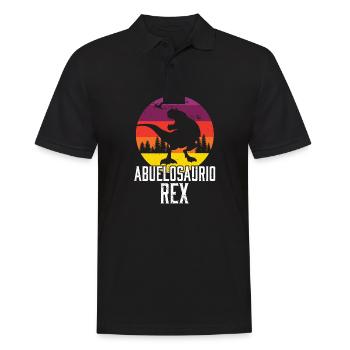 Abuelosaurio Rex I Funny Grandpa T-Rex - Männer Poloshirt - Schwarz - Vorne - Kai (181cm)