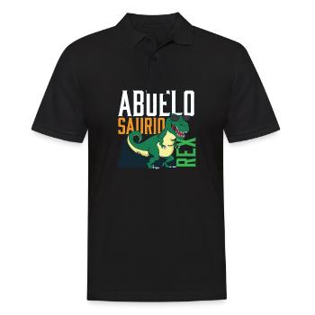 Abuelosaurio Rex I Funny Grandpa T-Rex - Männer Poloshirt - Schwarz - Vorne - Kai (181cm)