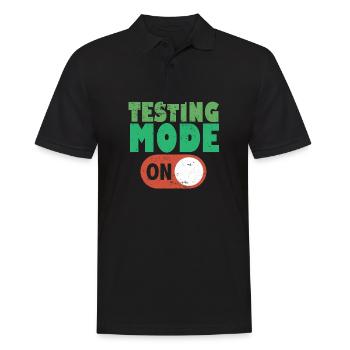 Testing Mode On Motivational Test Day Teacher - Men's Polo Shirt - black - Front - Kai (181cm)