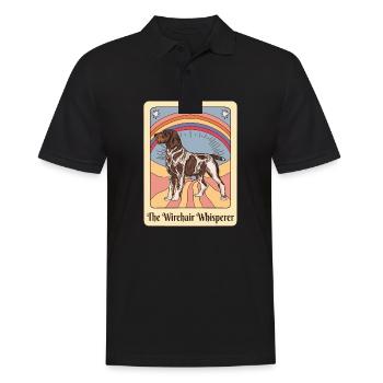 German Wirehaired Pointer Hunting Dog GWP Whispere - Men's Polo Shirt - black - Front - Kai (181cm)