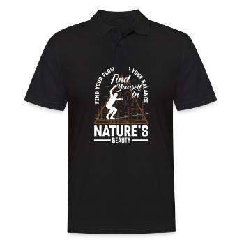 Find your flow, find your balance, find yourself - Men's Polo Shirt - black - Front - Kai (181cm)
