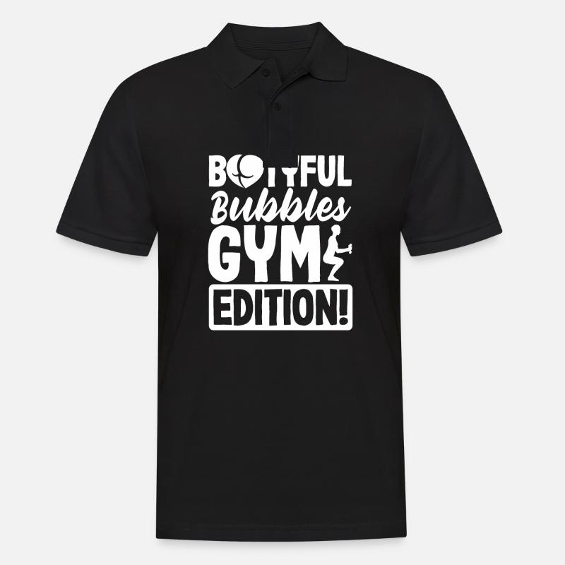 Bootyful Bubbles Gym Edition - Männer Poloshirt - Schwarz