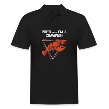 Pretend I'm a Crawfish Funny Cajun Crawfish Boil - Men's Polo Shirt - black - Front - Kai (181cm)