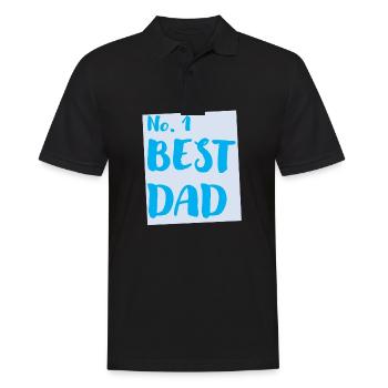 No.1 BEST DAD T-Shirt - Men's Polo Shirt - black - Front - Kai (181cm)