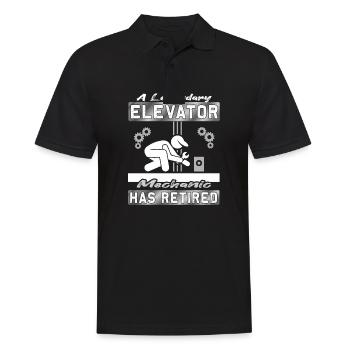Legendary Elevator Mechanic has Retired - Men's Polo Shirt - black - Front - Kai (181cm)