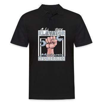 Legendary Elevator Mechanic has Retired - Men's Polo Shirt - black - Front - Kai (181cm)