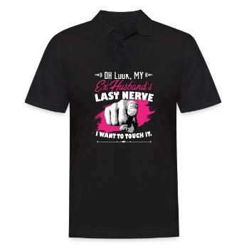 Look My Ex Husband's Last Nerve Funny Wife - Men's Polo Shirt - black - Front - Kai (181cm)