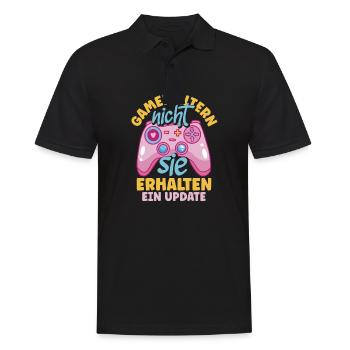 Gamer altern nicht, sie bekommen ein update - Männer Poloshirt - Schwarz - Vorne - Kai (181cm)