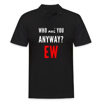Ew qui es-tu de toute façon ew - Polo Homme - noir - Devant - Kai (181cm)