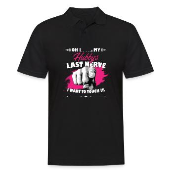 Look My Hubby's Last Nerve Funny Husband Wife - Männer Poloshirt - Schwarz - Vorne - Kai (181cm)