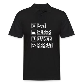 Manger Sommeil Danse Répéter - Polo Homme - noir - Devant - Kai (181cm)