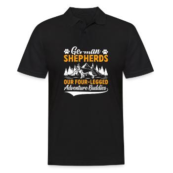 Hundebesitzerin Schäferhund Geburtstag - Männer Poloshirt - Schwarz - Vorne - Kai (181cm)