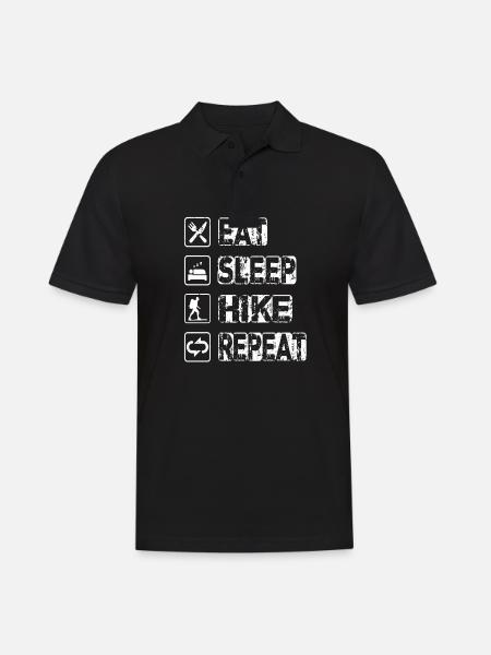 Eat Sleep Hike Repeat - Men's Polo Shirt - black