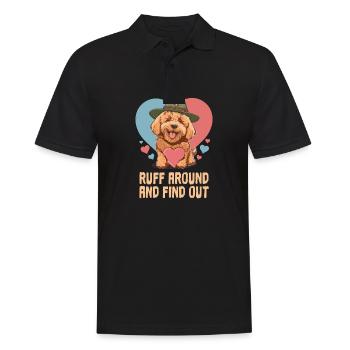 Ruff Around And Find Out Goldendoodle Dog Dad - Men's Polo Shirt - black - Front - Kai (181cm)