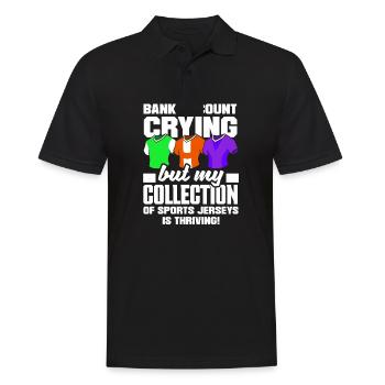 Bank Account Crying, Sports Jersey Collection - Männer Poloshirt - Schwarz - Vorne - Kai (181cm)