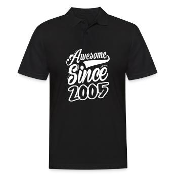 Awesome Since 2005 - Men's Polo Shirt - black - Front - Kai (181cm)