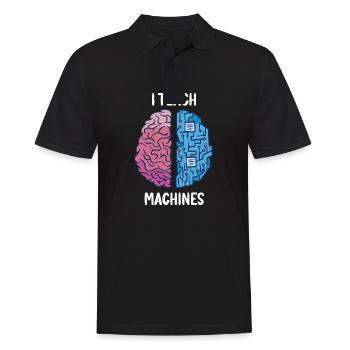 Lehrer für maschinelles Lernen, Big Data Science Analyst - Männer Poloshirt - Schwarz - Vorne - Kai (181cm)