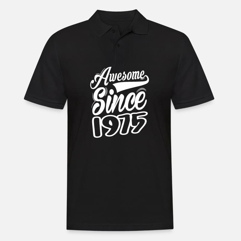 Awesome Since 1975 - Männer Poloshirt - Schwarz