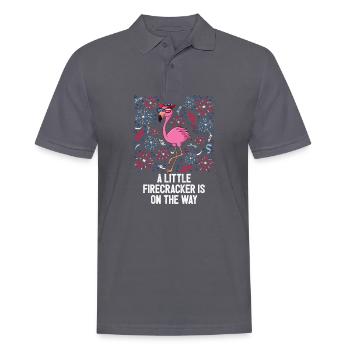 4th Of July Little Firecracker On The Way US Flag - Männer Poloshirt - Anthrazit - Vorne - Nico (186cm)