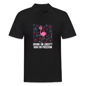 4th of July Drunk On Liberty High On Freedom - Polo Homme - noir - Devant - Kai (181cm)