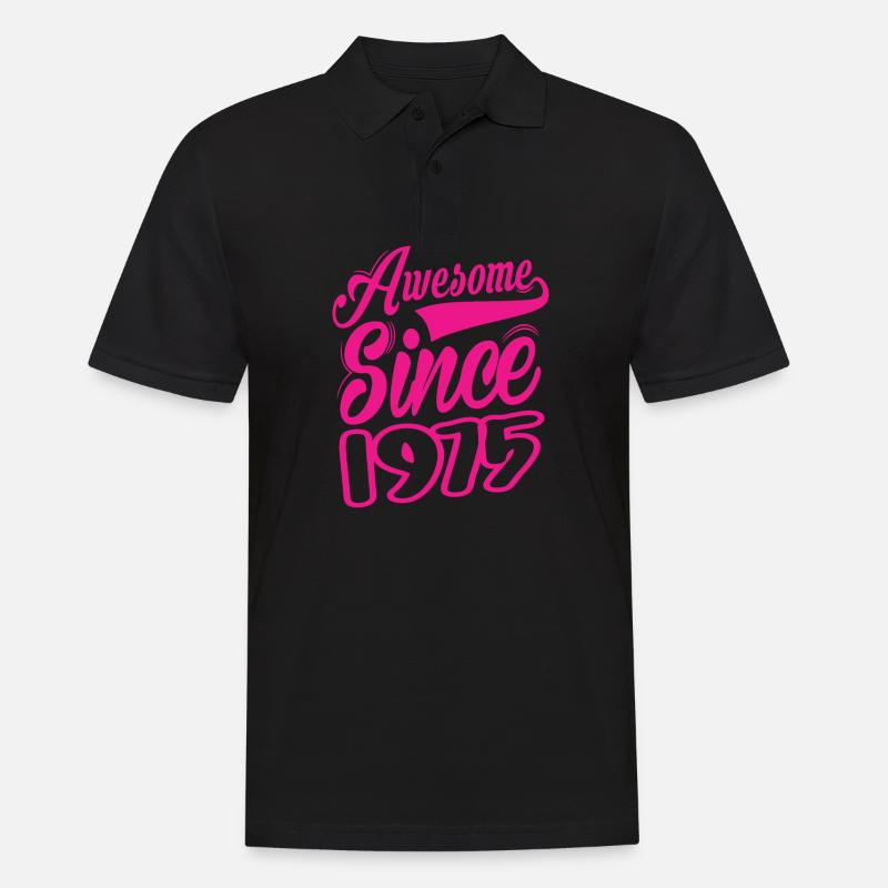 Awesome Since 1975 - Männer Poloshirt - Schwarz