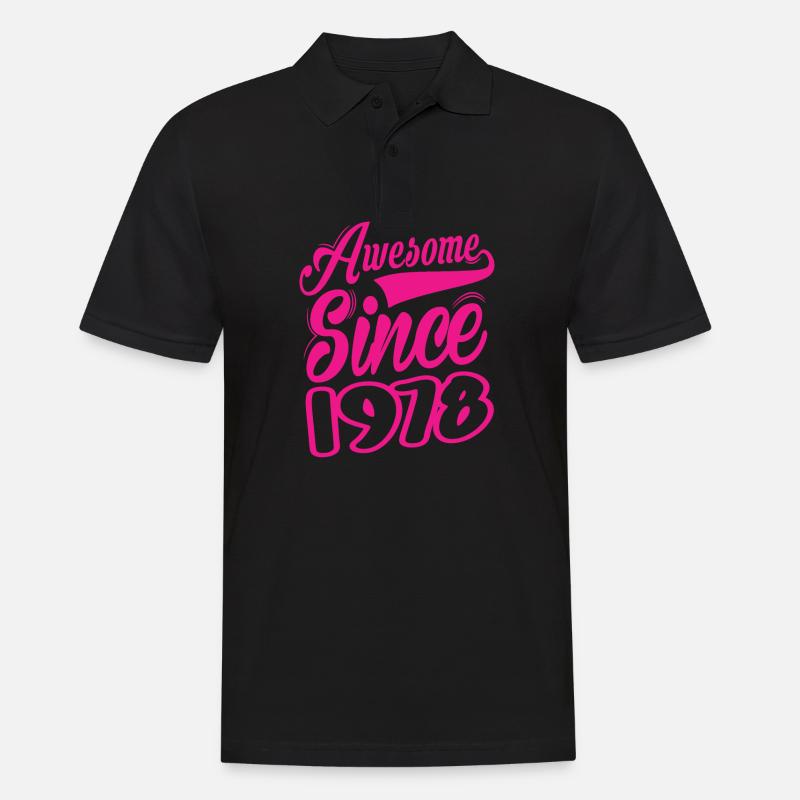 Awesome Since 1978 - Männer Poloshirt - Schwarz