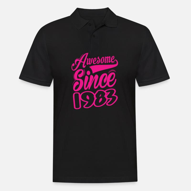 Awesome Since 1983 - Männer Poloshirt - Schwarz