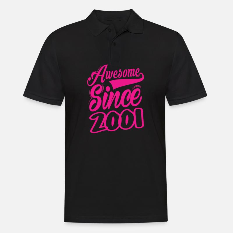 Awesome Since 2001 - Männer Poloshirt - Schwarz