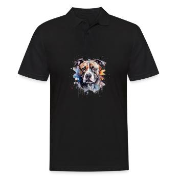 American Staffordshire Terrier - Polo Homme - noir - Devant - Kai (181cm)