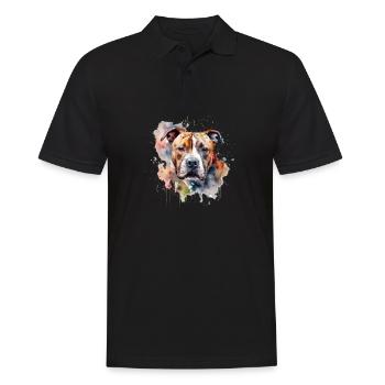 American Staffordshire Terrier - Polo Homme - noir - Devant - Kai (181cm)