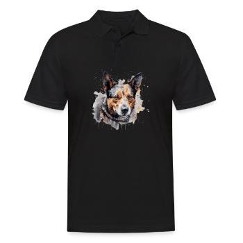 Bouvier australien - Polo Homme - noir - Devant - Kai (181cm)