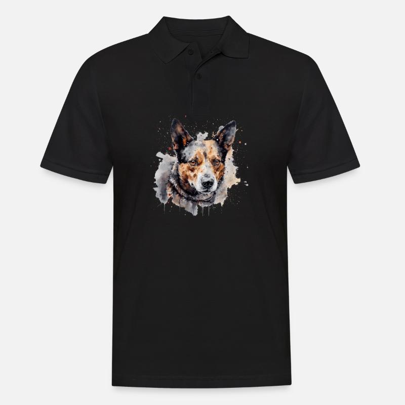 Australian Cattle Dog - Männer Poloshirt - Schwarz