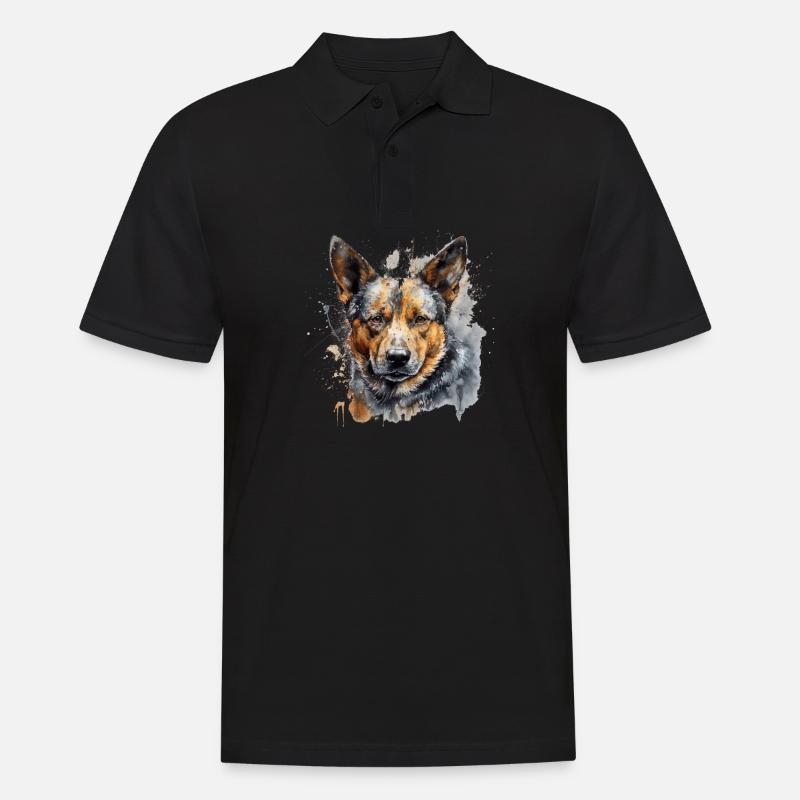 Australian Cattle Dog - Männer Poloshirt - Schwarz