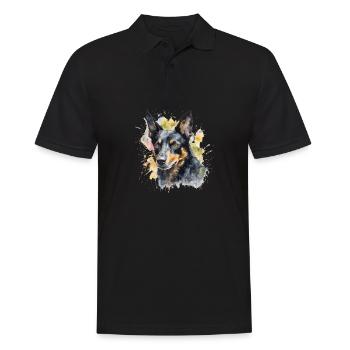Kelpie australien - Polo Homme - noir - Devant - Kai (181cm)