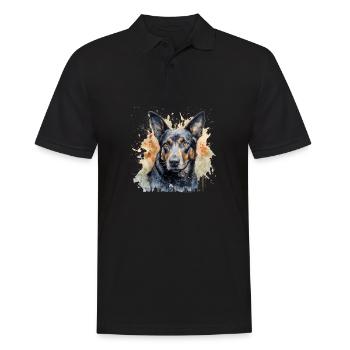 Kelpie australien - Polo Homme - noir - Devant - Kai (181cm)