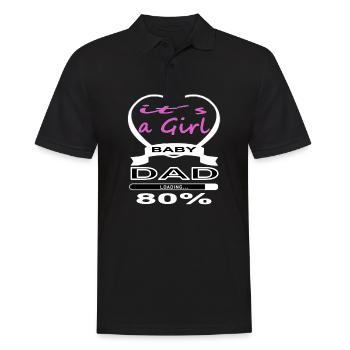 Baby on board Mädchen zukünftiger Vater Geschenk - Männer Poloshirt - Schwarz - Vorne - Kai (181cm)