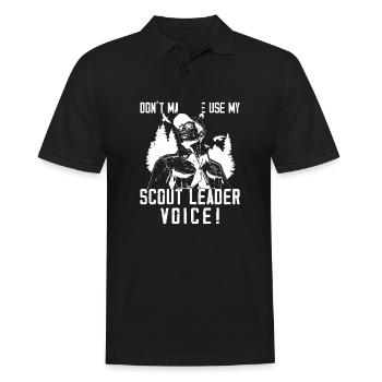 Camping Scoutmaster - Drôle de chef scout - Polo Homme - noir - Devant - Kai (181cm)