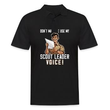 Camping Scoutmaster - Drôle de chef scout - Polo Homme - noir - Devant - Kai (181cm)