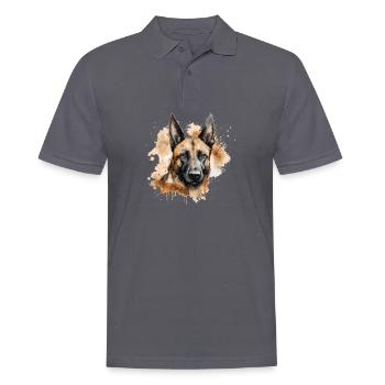 Belgian Malinois - Männer Poloshirt - Anthrazit - Vorne - Nico (186cm)