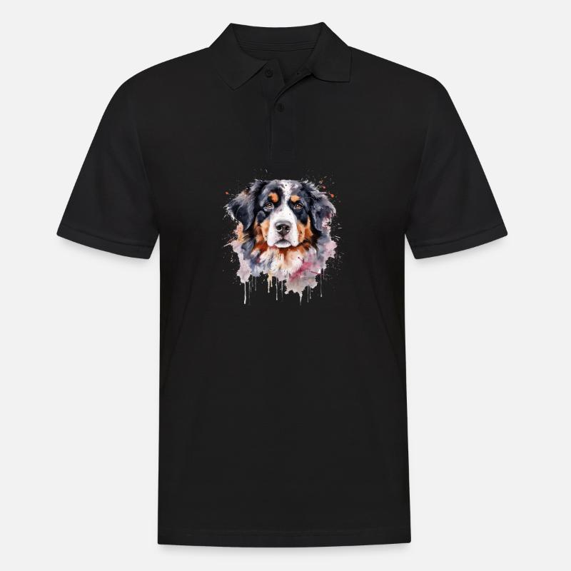 Bernese Mountain Dog - Männer Poloshirt - Schwarz